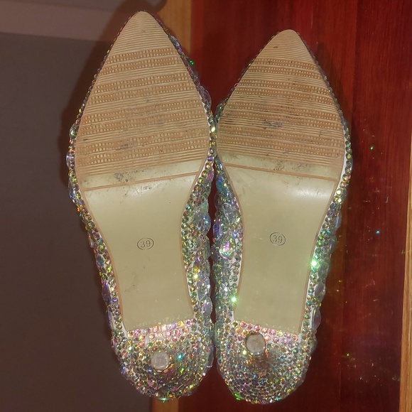 Rhinestone heels. ( Iridescent type of color ) - Picture 7 of 10